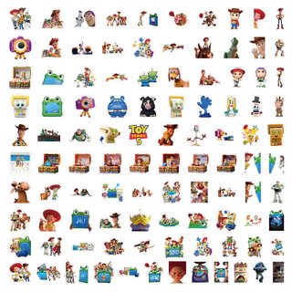 อินเทรนด์ Toy Story Themed สติกเกอร์ 102 ชิ้นสติ๊กเกอร์ตกแต่งสําหรับ DIY Craft & Journal