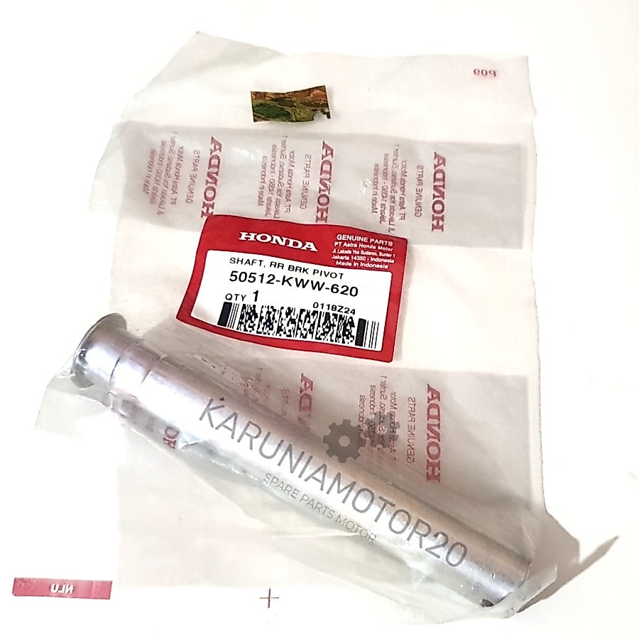 เพลาขาตั้งกลาง Revo 110/Supra X 125 Fi Drum Original AMM 50512-KWW-620