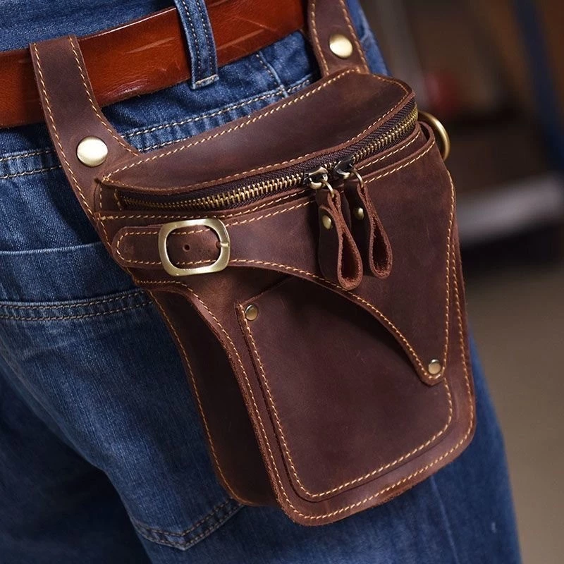 ผู้ชาย fanny pack, retro Harley Knight fanny pack, กระเป๋าหัวรถจักร, วรรณกรรมและศิลปะสบายๆ mobi