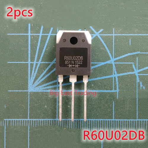 2 ชิ้น 5 ชิ้น R60U02DB R60U02 60A200V fast recovery ไดโอดเครื่องเชื่อม,รับประกันคุณภาพ