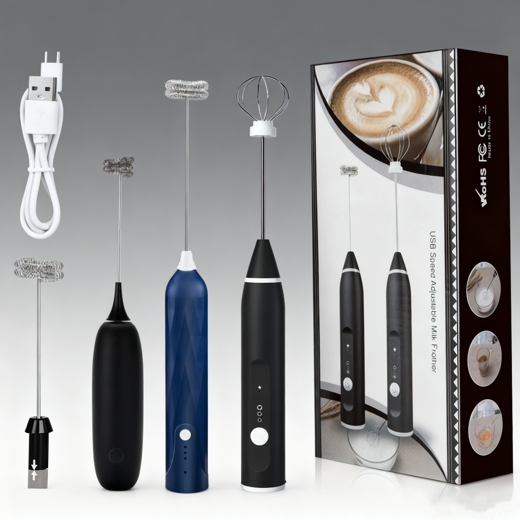 AuraLife【ของแท้】เครื่องตีฟองนมไฟฟ้า เครื่องดื่ม เครื่องตีฟองนม คนกาแฟ เครื่องตีไข่ ไม่มีแบตเตอรี่ ปรับได้3ระดับ
