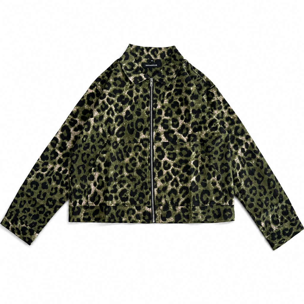 เสื้อแจ็คเก็ต LEOPARD PATTERN WORK | LEOPARD TRANTING BOXY JACKET