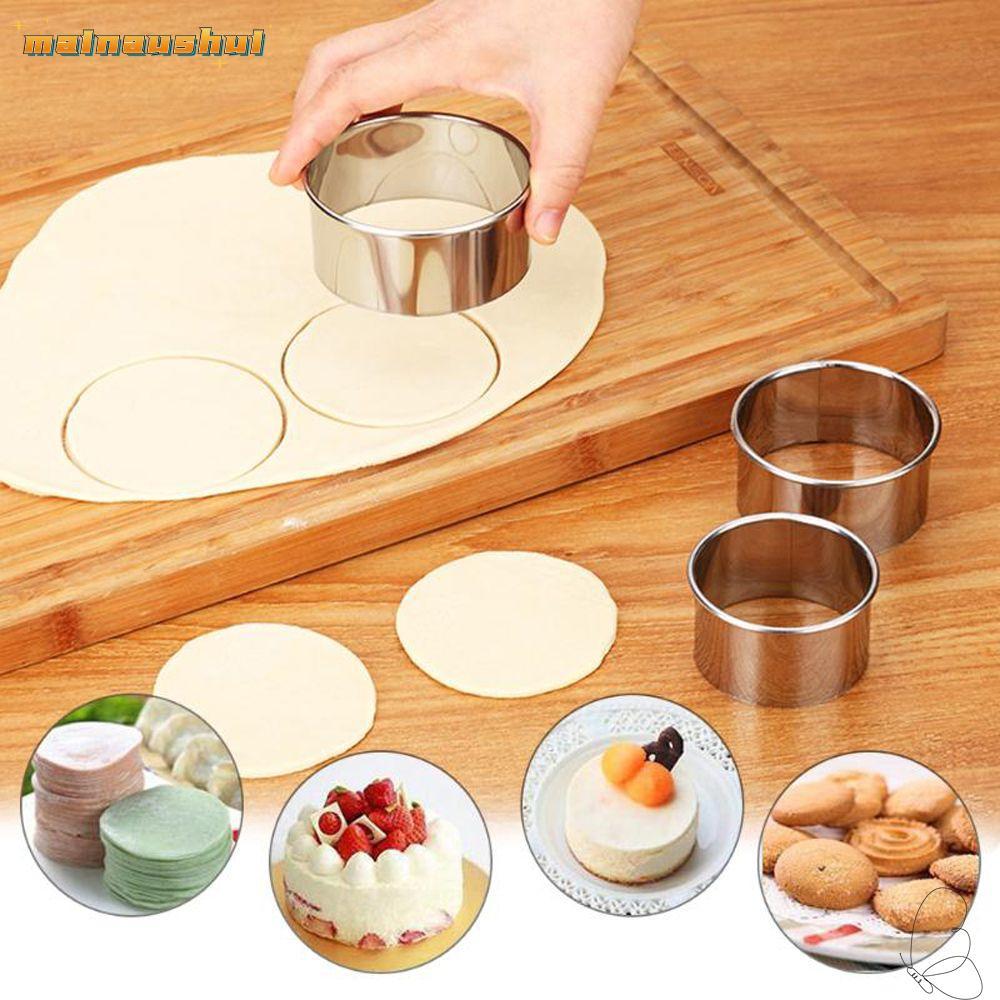 MAINAUSHUI 3 ชิ้น Dumpling แม่พิมพ์ Pastry Making ครัวรอบวงกลมเครื่องตัดแป้ง
