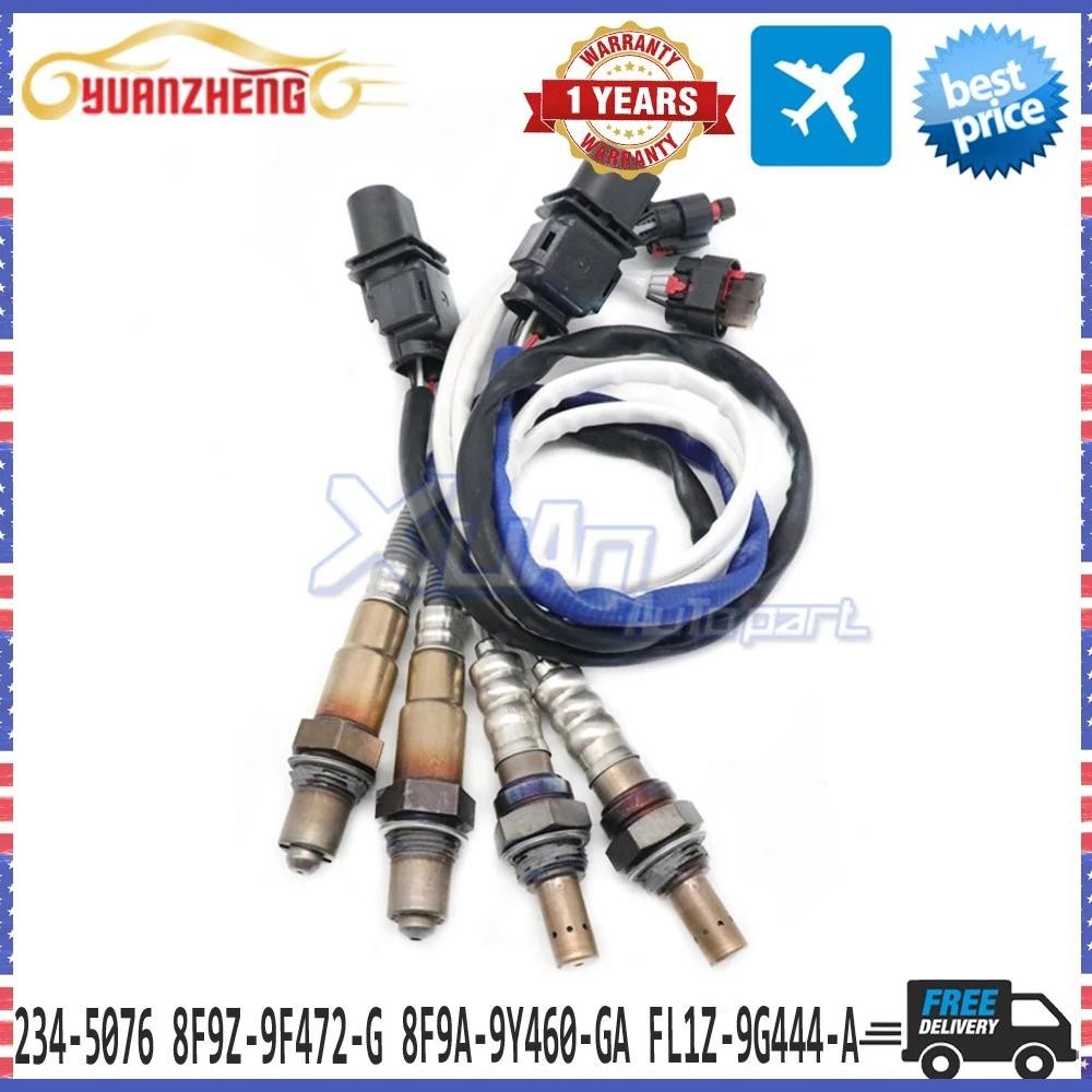 4X Up + Downstream Air การใช้ Ratio Lambda Oxygen Sensor 234-5076 8F9Z-9F472-G 8F9A-9Y460-GA FL1Z-9G