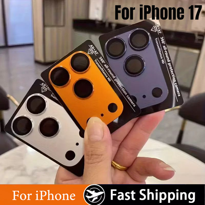 ฟิล์มกระจกนิรภัยครอบเลนส์กล้อง อะลูมิเนียม สำหรับ iPhone 17 Pro Max iP17 Air ip17Pro ip17ProMax iPAir iP17Air 4G 5G 2026