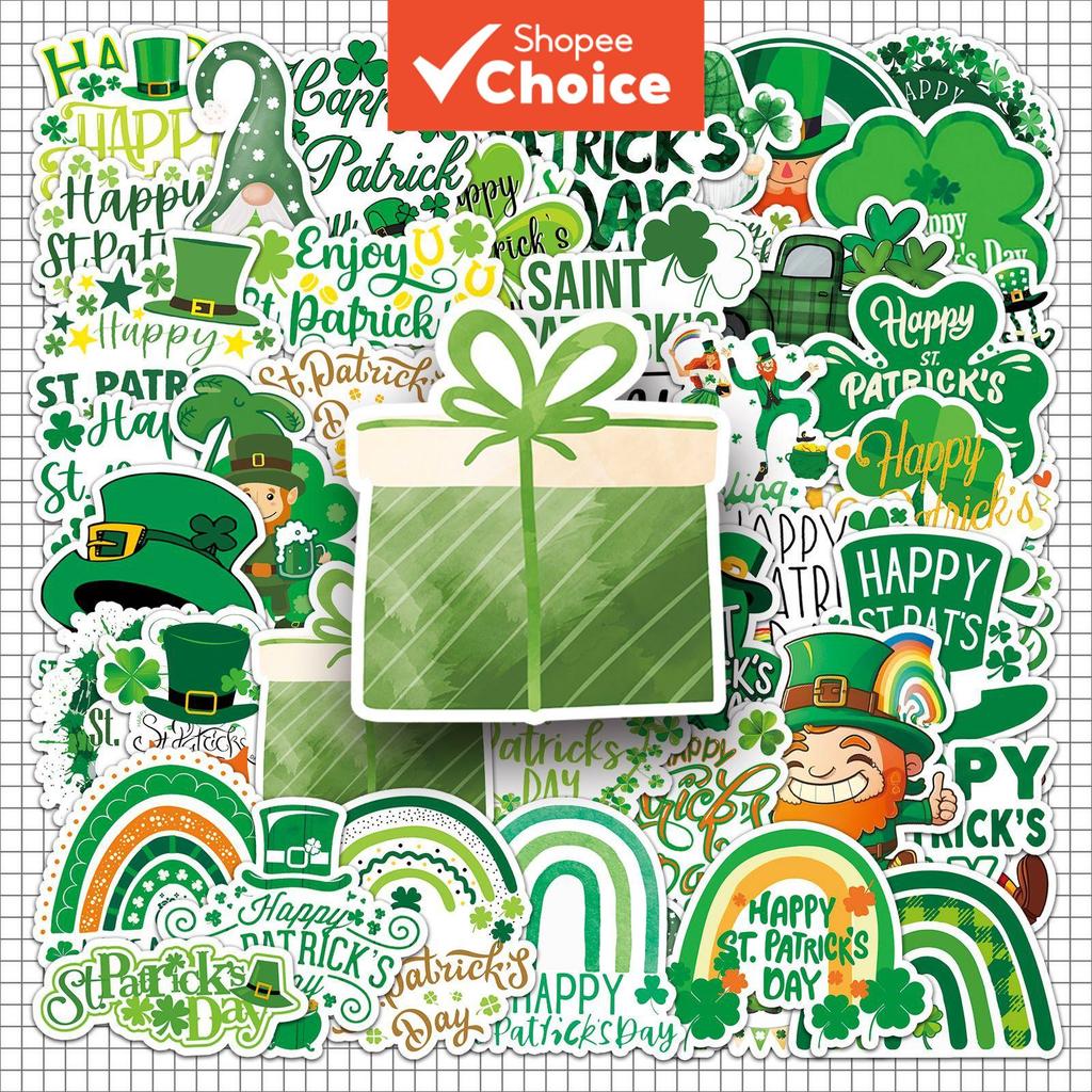 สติ๊กเกอร์ Lucky Shamrock สีเขียว 250 ชิ้นสําหรับ St. วันแพทริค แล็ปท็อป สมุดภาพ โปรดปรานปาร์ตี้ & มากกว่า