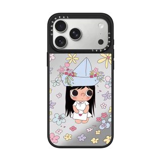 CASENEAL การ์ตูนน่ารักสาว yuy กระจก face เคสโทรศัพท์สําหรับ iPhone 17 Pro Max 16 ProMax 15Pro 14 Plus 13 12 โทรศัพท์กันกระแทกขอบนุ่มฮาร์ดป้องกันกรณี