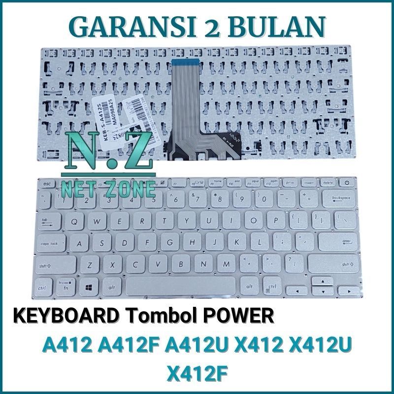 Asus VivoBook 14 X412 X412F X412FA X412FL X412FJ X412U แป้นพิมพ์สีเงิน - NZONE
