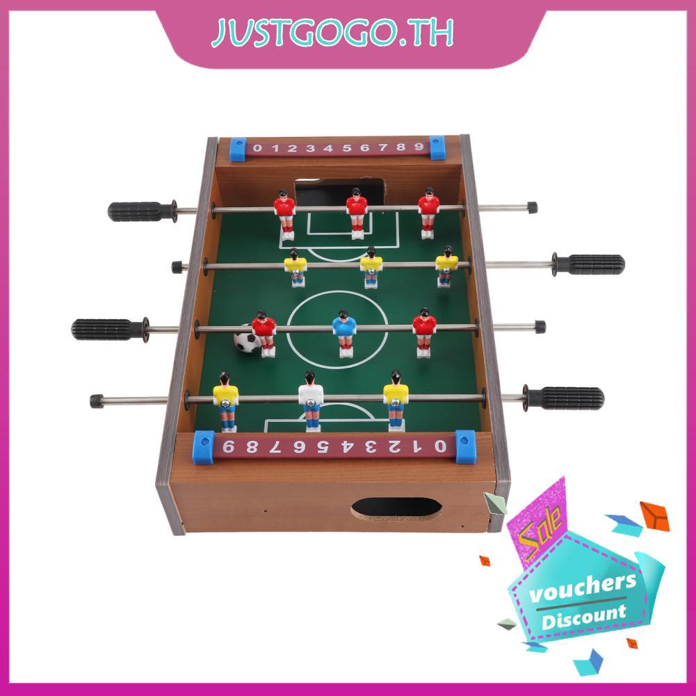 Justgogo Justgogo Denash โต๊ะฟุตบอลสำหรับเกมฟุตบอลในบ้านชุด 2 ลูกแบบพกพา Mini Interactive 4 แถวฟุตบอ