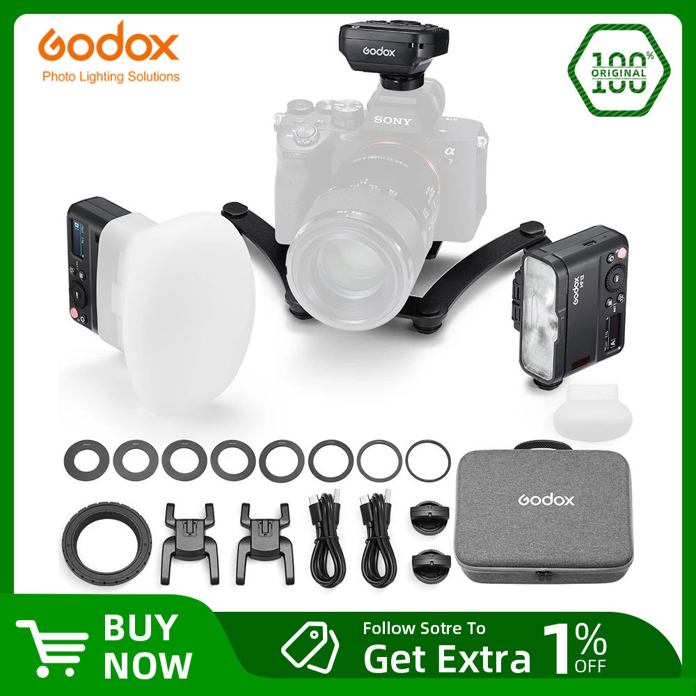 ใหม่ Godox MF12-DK1 MF12 ทันตกรรมแฟลชระบบ TTL แฟลช 2.4 GHz การควบคุมไร้สาย Speedlight สําหรับ Sony A