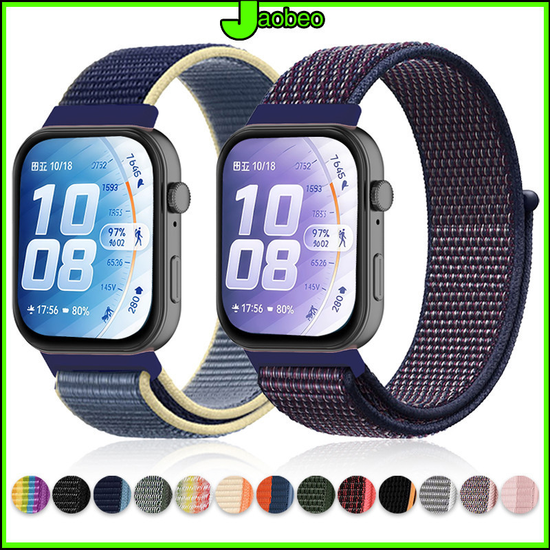 สายคล้องห่วงไนลอน for Huawei Watch Fit 5 4 3 / 5 Pro / 4 Pro สายรัดข้อมือปรับได้ for Huawei Fit 3