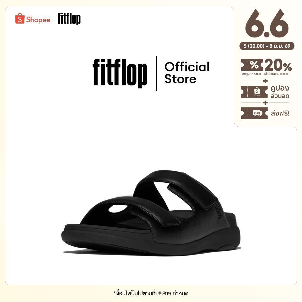 FITFLOP F-MODE GO ADJ.TWO-BAR SLIDES รองเท้าแตะผู้ชาย รุ่น IW8-090 สี BLACK