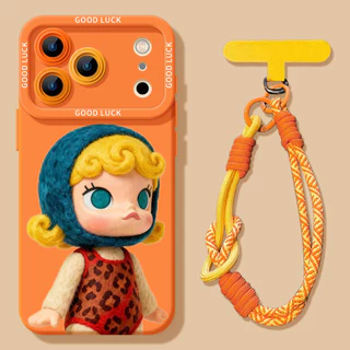 [มอลลี่สีชมพูน่ารัก] เคสโทรศัพท์ ไอโฟน สไตล์ใหม่/17/16โปรแม็กซ์15/14 ป้องกันการกระแทก 13/12 สร้อยข้อมือ