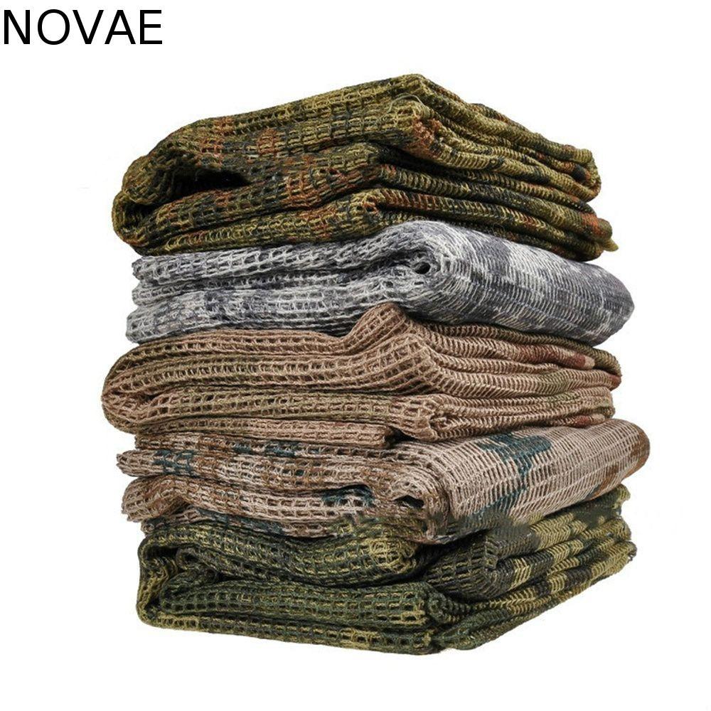 ผ้าพันคอ.NOVAE ลายพราง สำหรับขี่จักรยานและเดินป่า มีตาข่ายคลุมศีรษะ+