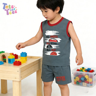 Kids Boy Terno Sando Set RANDOM PRINT Muscle Sando for Boys 1-4 Years Old Set [2XXXX]
