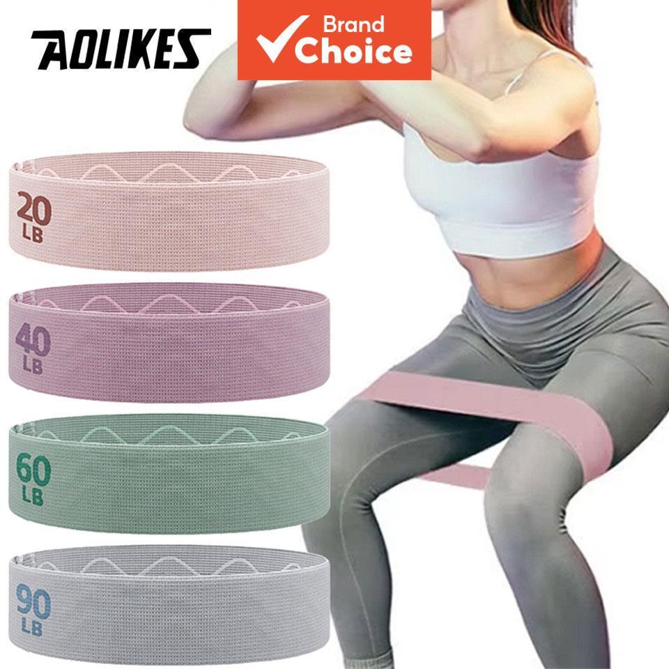 AOLIKES, สายรัดยางยืดซิลิโคนกันลื่น 2 ชิ้น สําหรับโยคะและการฝึกความแข็งแรง
