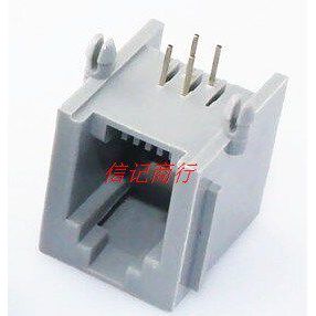 RJ11 โทรศัพท์ซ็อกเก็ตโทรศัพท์ไมโครโฟนซ็อกเก็ตคริสตัลหัวซ็อกเก็ต 623PCB-6P4C ซ็อกเก็ตด้านข้าง