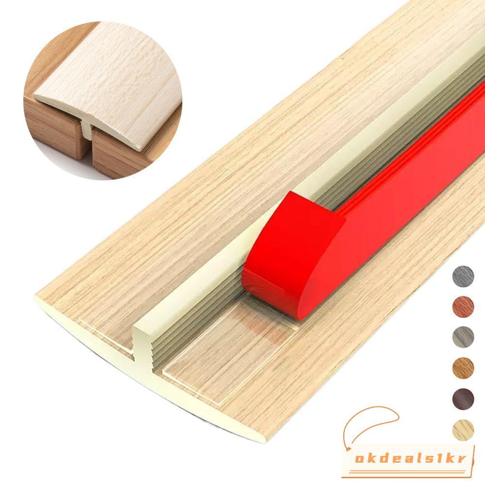 IOKDEALS1 ฝาครอบเกณฑ์, T-Molding Self กาวชั้นเปลี่ยน Strip, ยืดหยุ่นตัดได้ในครัวเรือนกันน้ํา Divider Strip Doorway