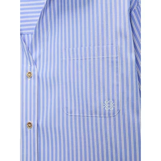 [Pomelo] เสื้อเชิ้ตลายทางแต่งปกตัดสี / Contrast Collar and Trim Stripe Shirt