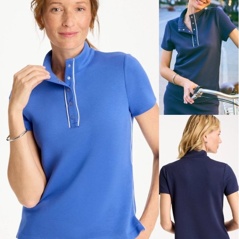 CHC Soft Pique Piped Pullover เสื้อยืดคอปกผู้หญิง - 2226