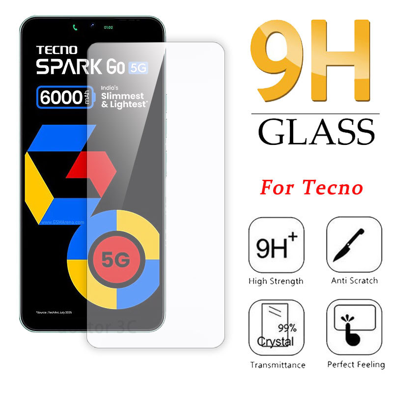 ฟิล์มกระจกนิรภัย Tecno Spark Camon 50 40 30 20 20s 19 18 17 10 9 8 7 Pro 40C 30C 20C 20P 18P 17P 10C