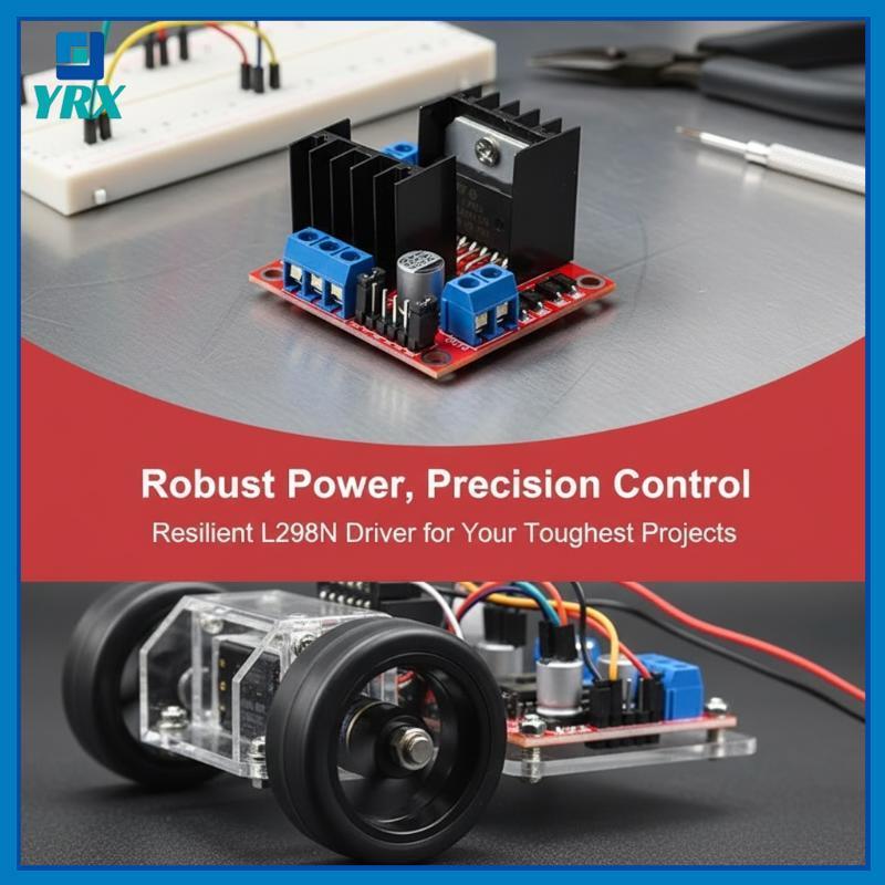 YRX L298N บอร์ดขับมอเตอร์ DC & Stepper Motor Driver Module สําหรับหุ่นยนต์อัจฉริยะรถ