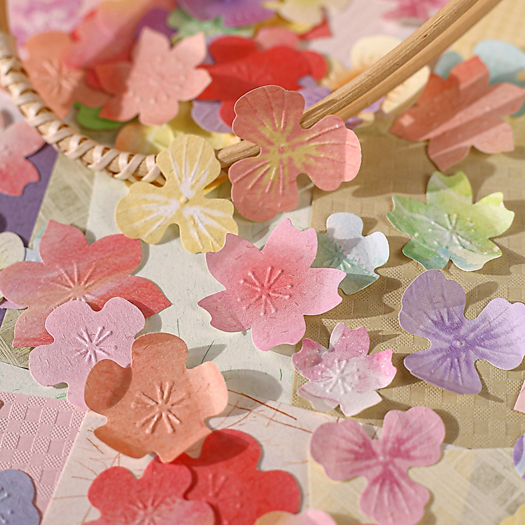 38 pcs สมุดภาพกระดาษ Cutouts ดอกไม้สําหรับ Scrapbooking Embellishments อุปกรณ์ Junk Journaling การ์ดทําผสม Media Vintage Diecut ดอกไม้ที่มีสีสัน Collage วัสดุ