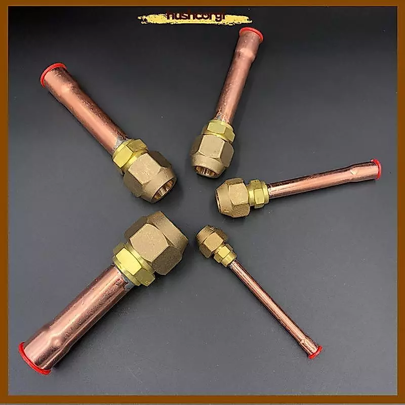 [hushcorgi] 45 องศา SAE 1/4 "3/8" 1/2/8" 3/4" Flare Connector ท่อทองแดงทองเหลืองข้อต่อสําหรับเครื่องปรับอากาศเครื่องใช้ในครัวเรือนอุปกรณ์สต็อกใหม่
