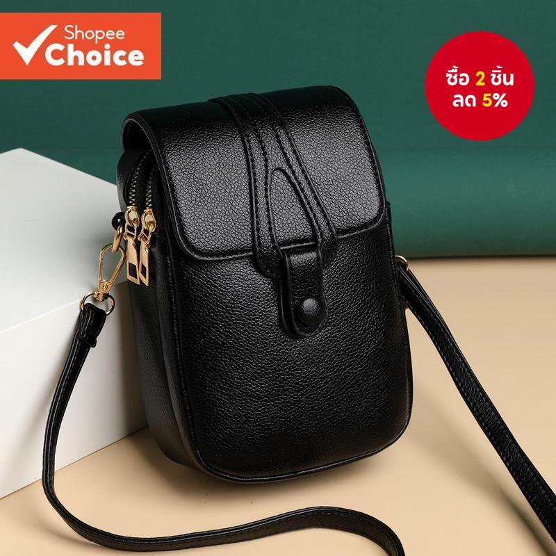 Crazy Bag กระเป๋าสะพายหนังมัลติฟังก์ชั่นสําหรับผู้หญิงสําหรับโทรศัพท์มือถือ/กีฬา