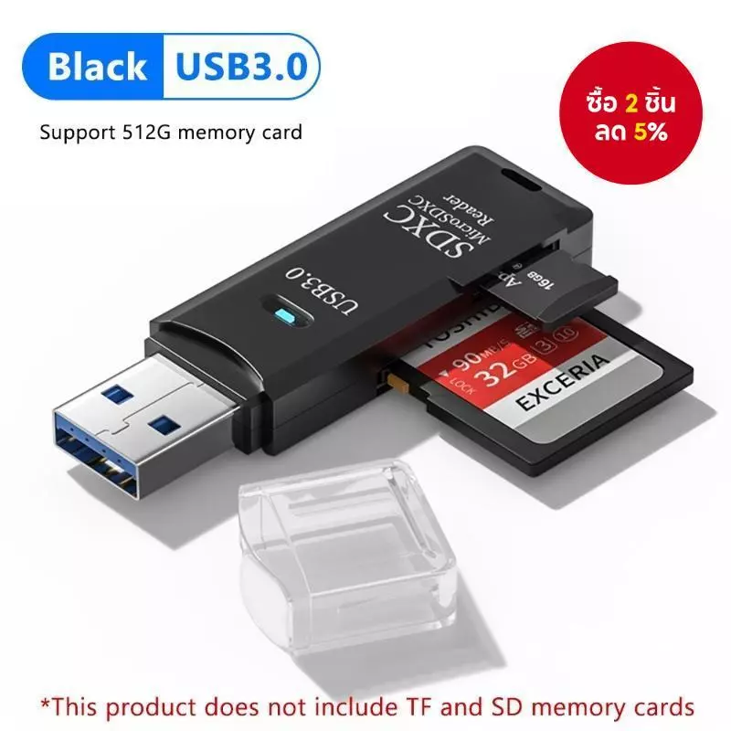 เครื่องอ่านการ์ด SD อะแดปเตอร์อ่านการ์ดหน่วยความจํา Micro USB TF ความเร็วสูง 2 IN 1 สําหรับโทรศัพท์พีซีแล็ปท็อป