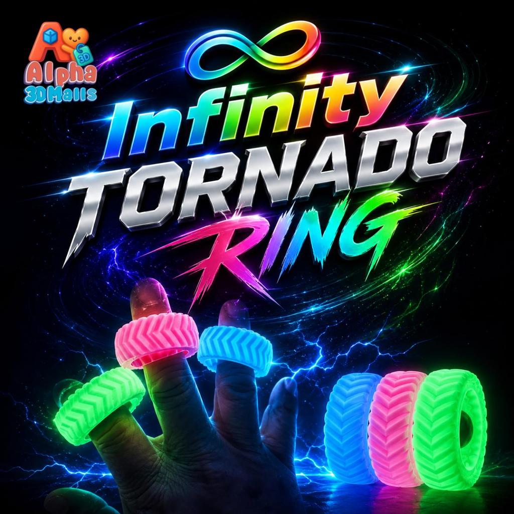 Alpha 3D Malls Infinity Tornado Ring แหวนฟิดเจ็ต หมุนลื่น ของเล่นคลายเครียด