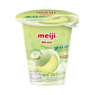 เมจิ โยเกิร์ตเมลอนผสมวุ้นมะพร้าว Meiji Melon with Nata De Coco 135g.