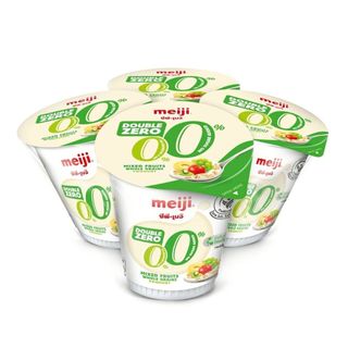 เมจิ โยเกิร์ตดับเบิ้ลซีโร่มิกซ์ฟรุ๊ต Meiji Yoghurt Mixed Fruits 135g. Pack4