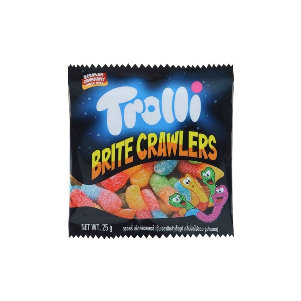 ทรอลลิ เยลลี่ผลไม้รวมรูปหนอน Trolli Brite Crawlers Jelly 30g.
