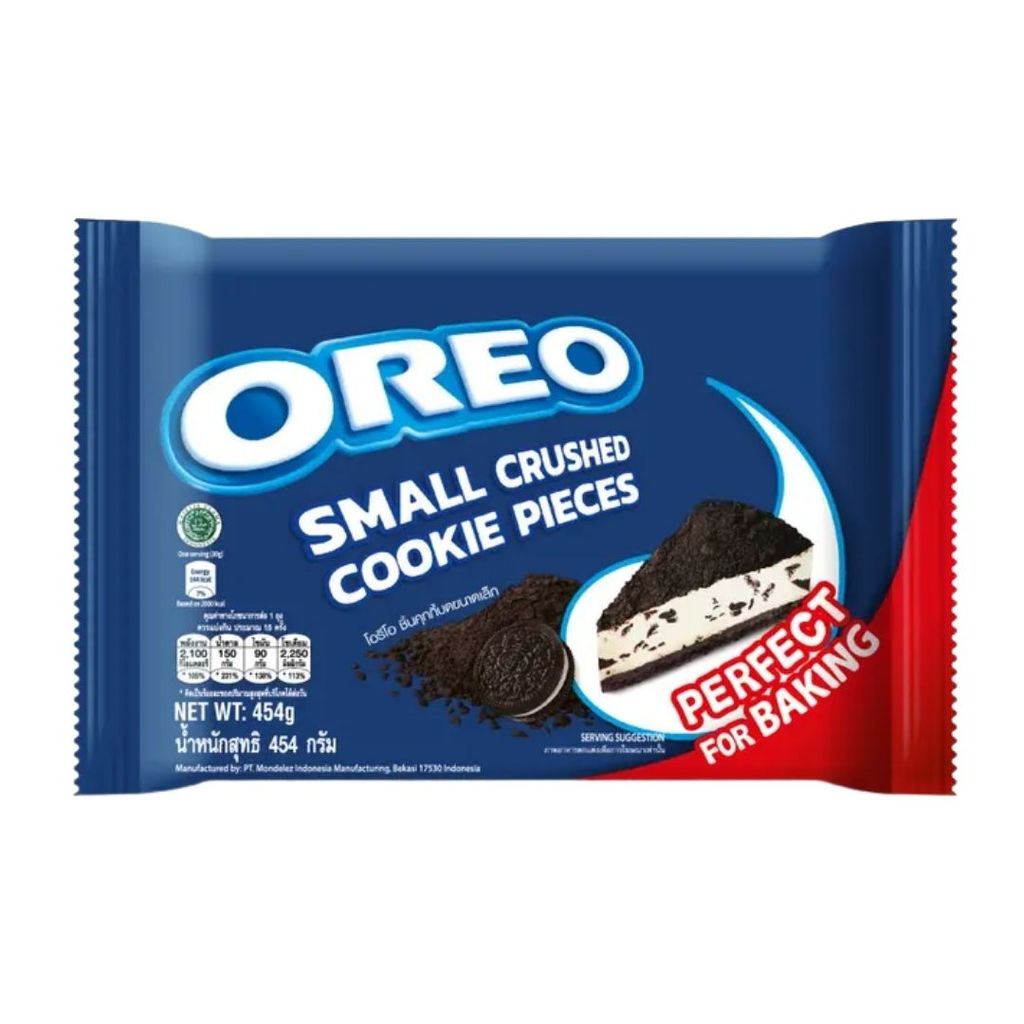 โอรีโอ คุกกี้ชิ้นบดขนาดเล็ก OREO Small Crushed Cookie Pieces 454 กรัม