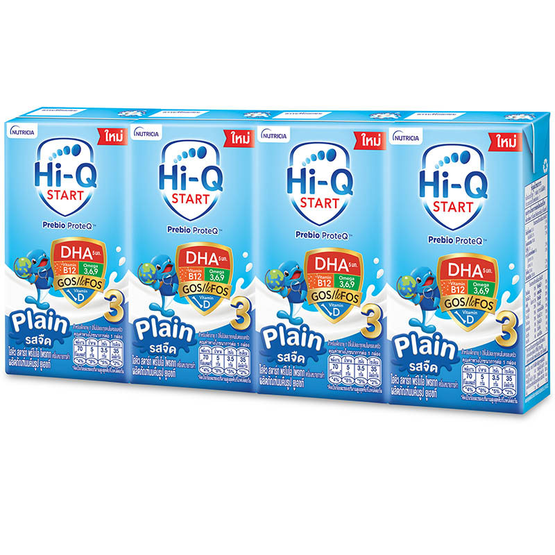 ไฮคิว3สตาร์ทนมยูเอชทีรสจืด 110มล. แพค 4 Hi Q 3 Start UHT Plain 110ml. Pack 4 [หมายเลขบาร์โค้ด 8851359708763 ]