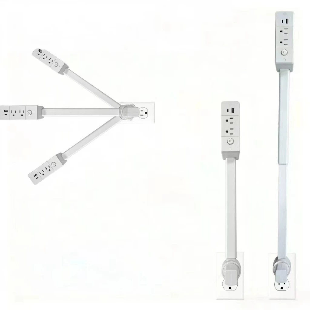 【COD】เต้ารับไฟฟ้า/รางปลั๊กพ่วง พร้อมช่อง USB A และ Type-C ปลั๊กหมุนได้ และซ็อกเก็ตชาร์จอุปกรณ์ประเภท