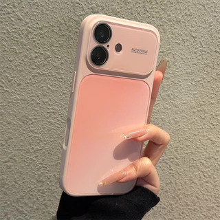 สีไล่ระดับสีเลนส์ป้องกันแก้วเคสโทรศัพท์เข้ากันได้สําหรับiPhone 17pro 16pro 17promax 16promax 17pro 16pro 15pro 17 16 15 13Promaxปกหลัง