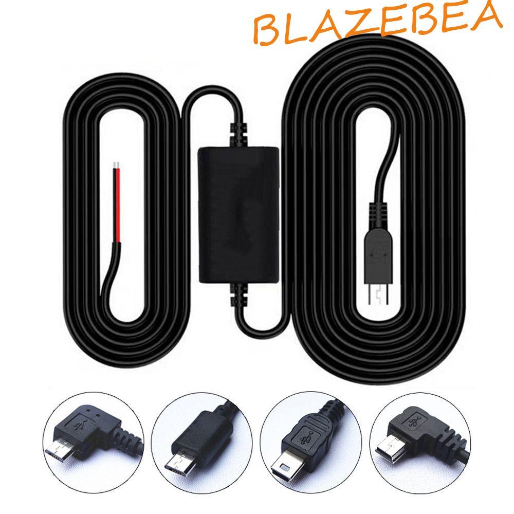 BLAZEBEA Dash Cam Hardwire Kit 3.2 M 12/24V ถึง 5V Dashcam กล้อง USB Charger Line Mini Micro Auto อุปกรณ์เสริม DVR Hardwire ชุดสายเคเบิล