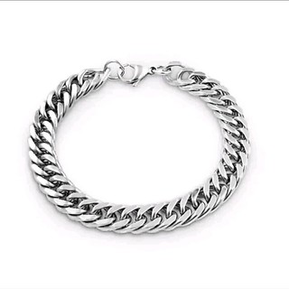 GELANG TANGAN TITANIUM RANTAI rapat PRIA ANTIKARAT DAN ANTI PUDAR
