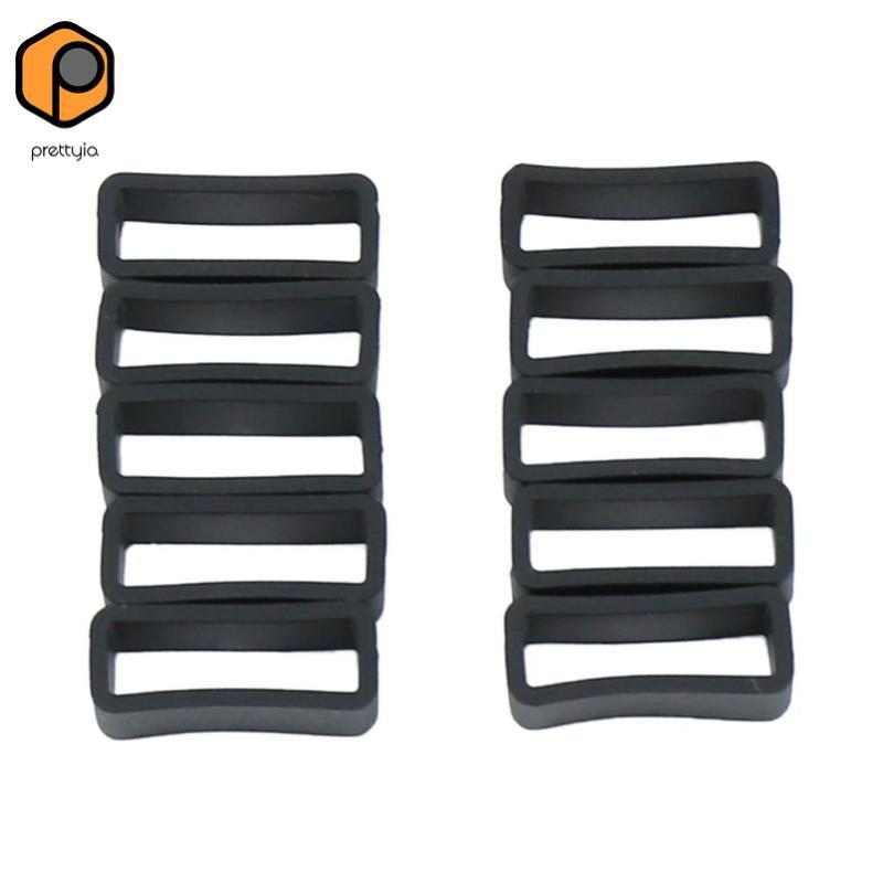[สวย] 10x Black Sillicone Watch Band Replacement Sport Braclet Strap 24-30mm 24MM