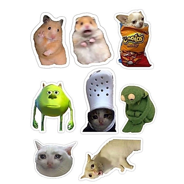 Aesthetic Meme Sticker สติ๊กเกอร์สัตว์น่ารัก Tumblr HP Mini Sticker Tumblr Sticker น่ารัก