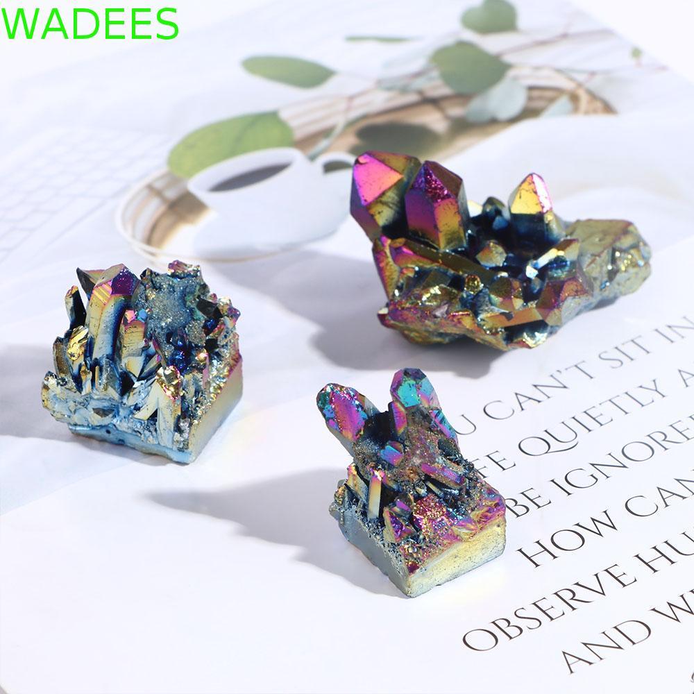 WADEES เครื่องประดับหินใช้งานง่าย Degaussing Healing Crystals ตกแต่งบ้าน Rainbow ไทเทเนียมควอตซ์ Reiki หิน