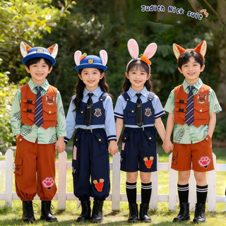 ชุดเด็กน่ารัก ชุดการแสดงธีม Zootopia ชุดคอสเพลย์ Judy และ Nick Fox