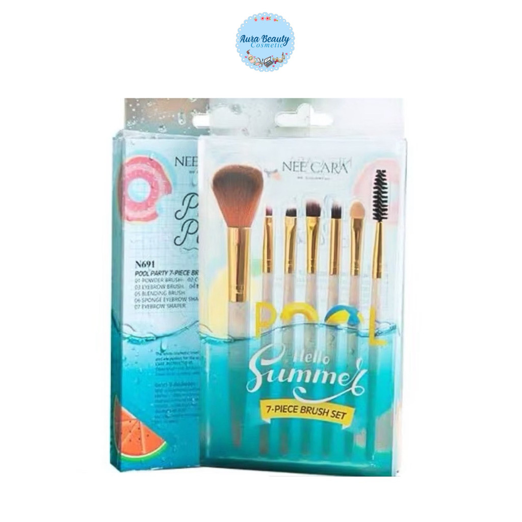 Nee Cara Be Colorful Hello Summer เซทแปรง 7 ชิ้น 7-Piece Brush Set N691