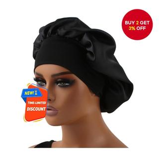 7Cm Wide Band Hair Protect Sleeping Satin Silk Bonnet