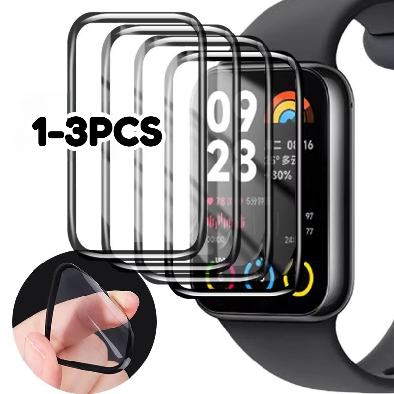 1-3PCS หน้าจอโค้ง Protector สําหรับ Xiaomi Smart Band 10 Pro HD Clear Soft Hydrogel ฟิล์มสําหรับ Xiaomi สมาร์ท 10Pro Band10Pro Band10 สีดําขอบฟิล์มแก้วนุ่ม