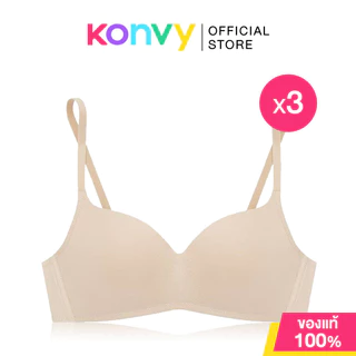 [Set 3 ชิ้น เฉลี่ยชิ้นละ 249.-] Sabina Pretty Perfect Level 1 Wireless #Black เสื้อชั้นใน ซาบีน่า ไร้โครง สีดำ