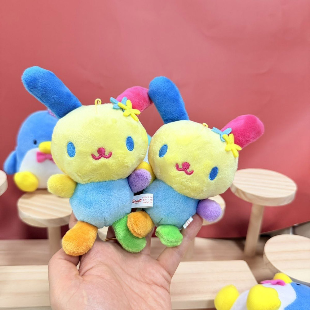 10 ซม.กระต่ายที่มีสีสัน Usahana ตุ๊กตาตุ๊กตาการ์ตูนตุ๊กตาพวงกุญแจหวาน Usahana Squishy กระต่ายกระเป๋าจี้ Decor