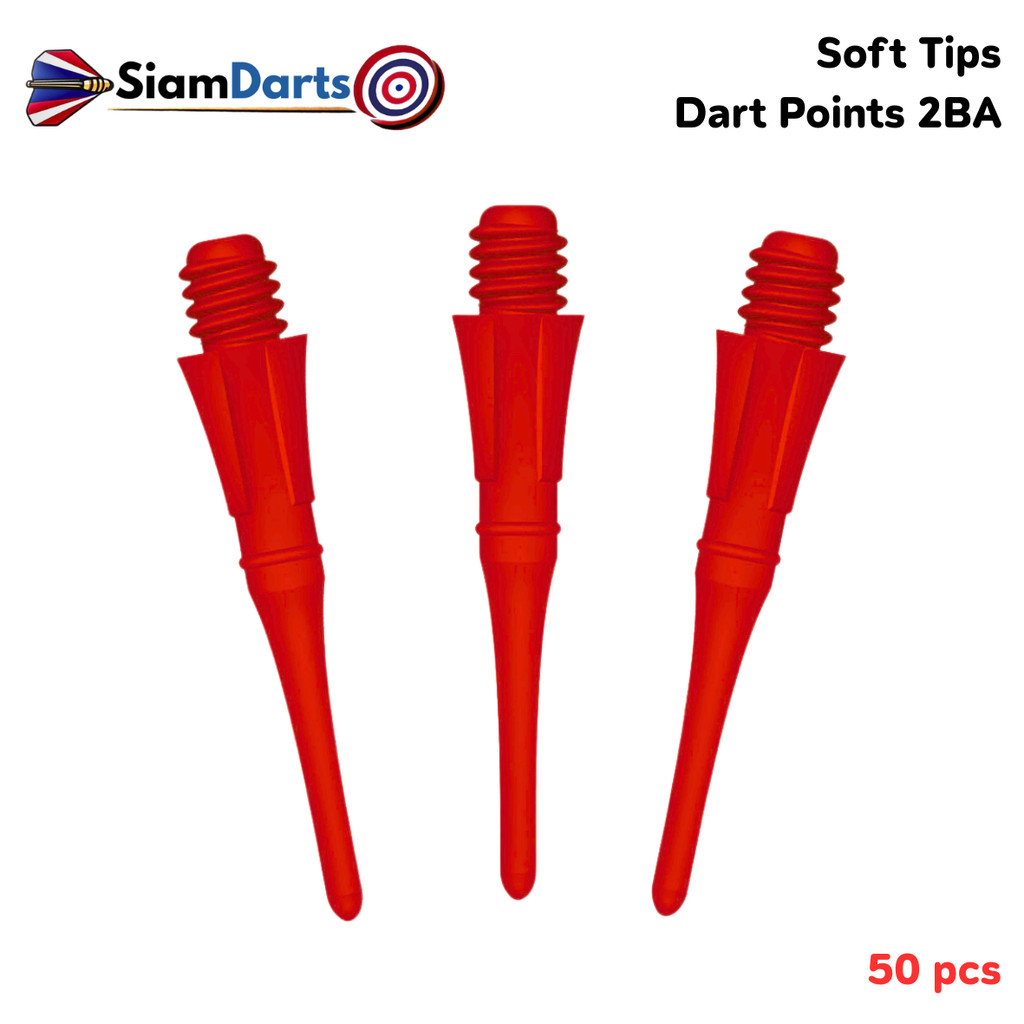 หัวลูกดอกปาเป้า Soft Tip 25 mm Soft Tips Dart Points 2BA ปลายลูกดอก 50 pcs